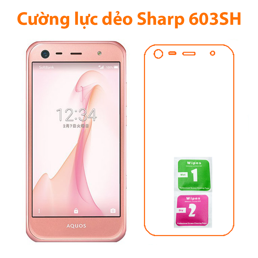 Cường lực dẻo Sharp 603SH Xx3 mini tặng dán camera sau