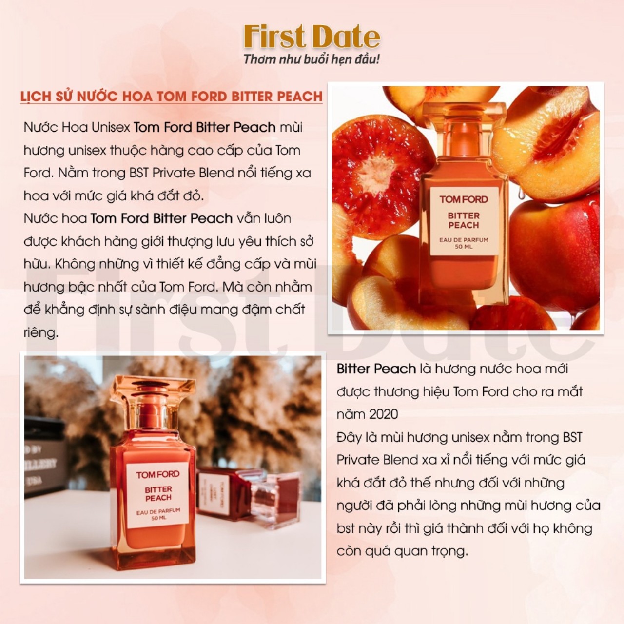 [auth] Nước hoa nam nữ Unisex Tom ford Bitter Peach EDP ( Mẫu Thử - Chiết 10ml)