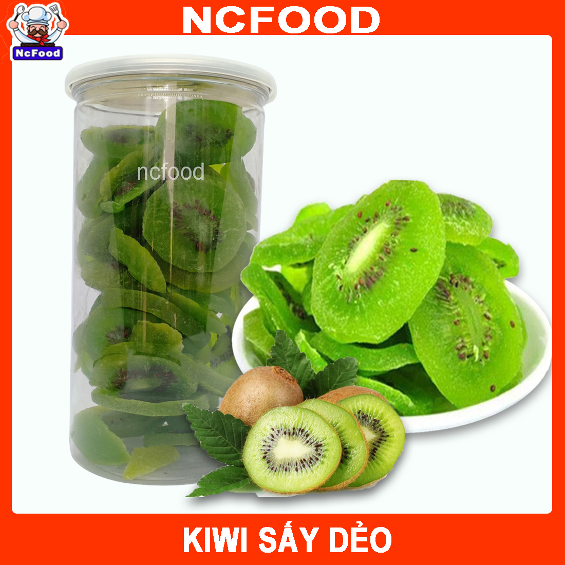 Kiwi Sấy Dẻo hủ pet 500gr (NCFOOD)