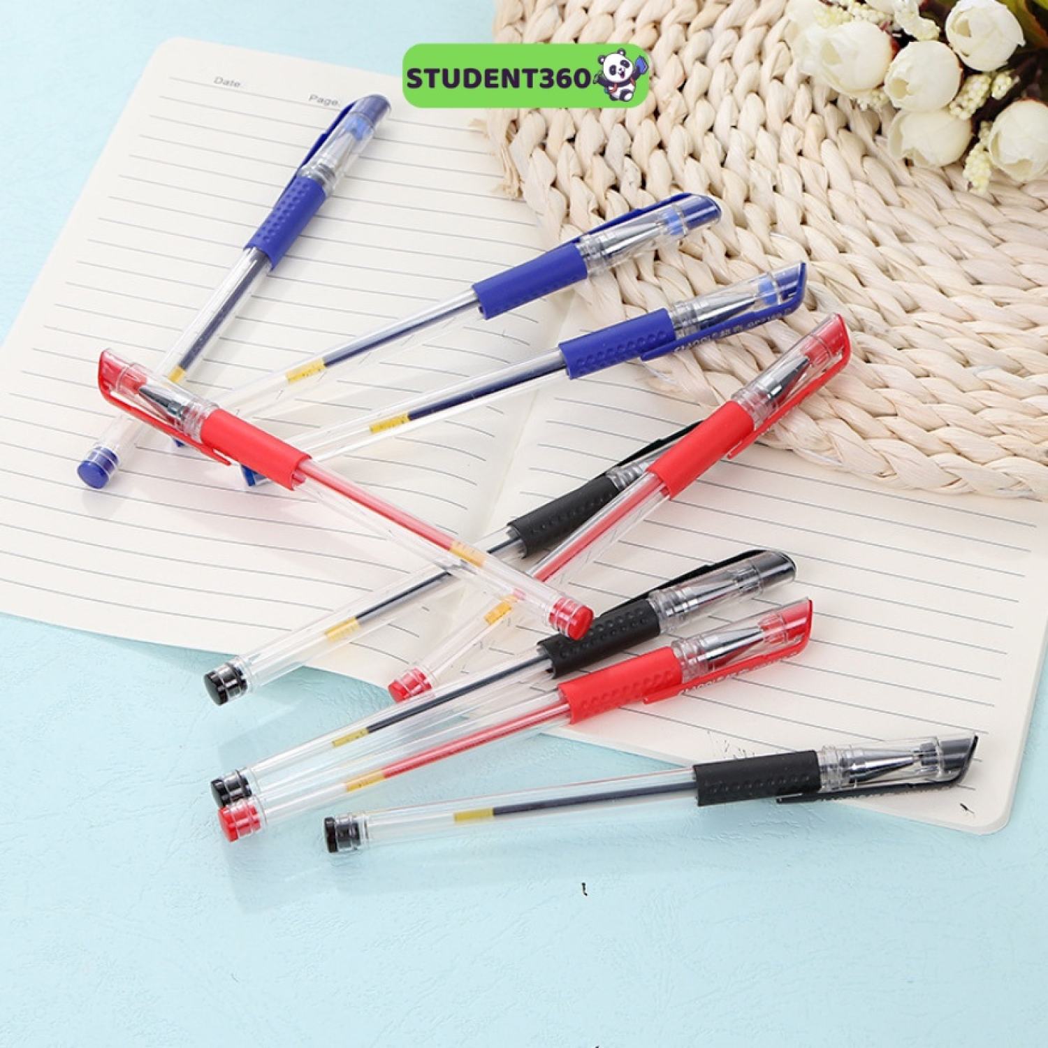 Bút Bi Nước 3 Màu Ngòi 0.38mm