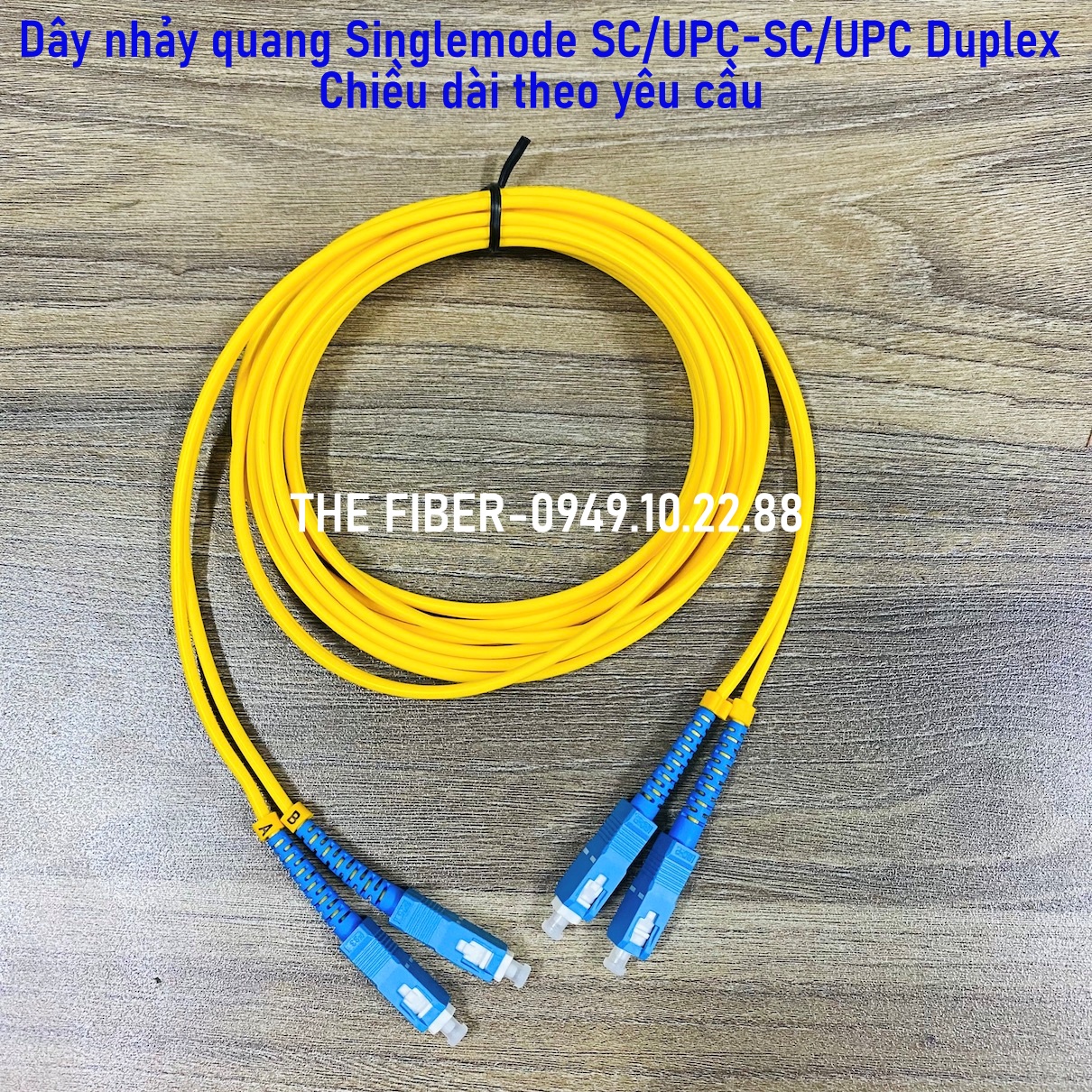 Dây nhảy quang Singlemode SC/UPC-SC/UPC Duplex - Chiều dài theo yêu cầu