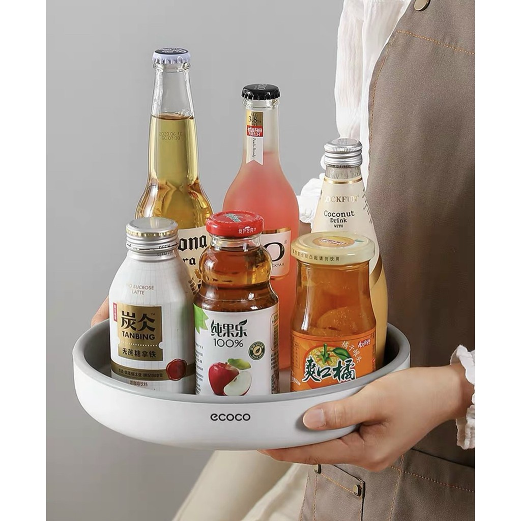 Kệ Xoay Đa Năng 360 Độ ECOCO, Kệ Để Đồ Đa Năng, Khay Để Gia Vị Mỹ Phẩm Thông Minh Nhựa ABS Cao Cấp