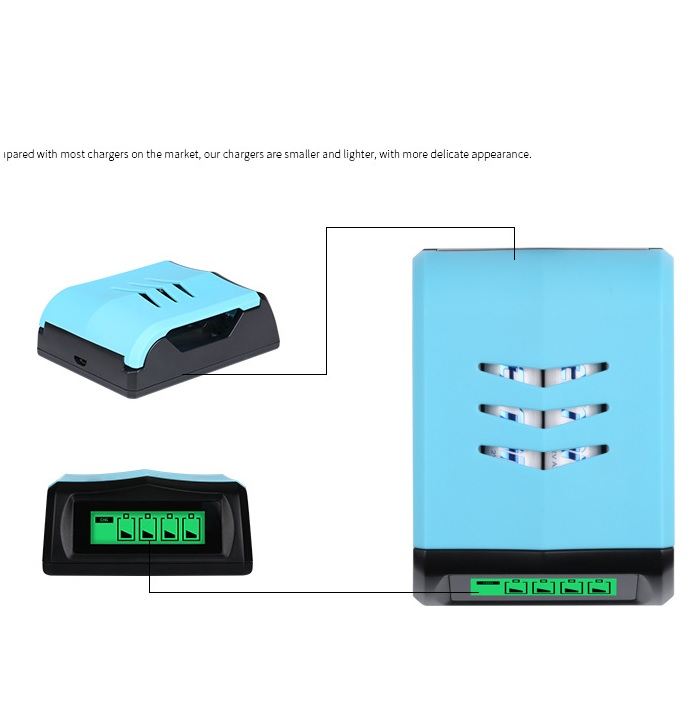 Bộ sạc pin AA AAA 2A và 3A Quick Charge sạc nhanh