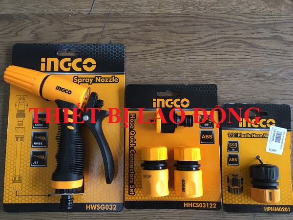 Combo 1 vòi phun xịt nước ingco hwsg032 + khớp nối ingco hhcs03122hwsg032hphm0201