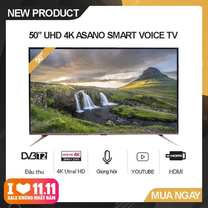 Bảng giá Smart Voice Tivi Asano 50 inch Ultra HD 4K - Model 50EK7 (Đen) Hệ điều hành Android 7.1, Kết nối Bluetooth, Điều khiển giọng nói, Tích hợp DVB-T2 - Bảo Hành 2 Năm