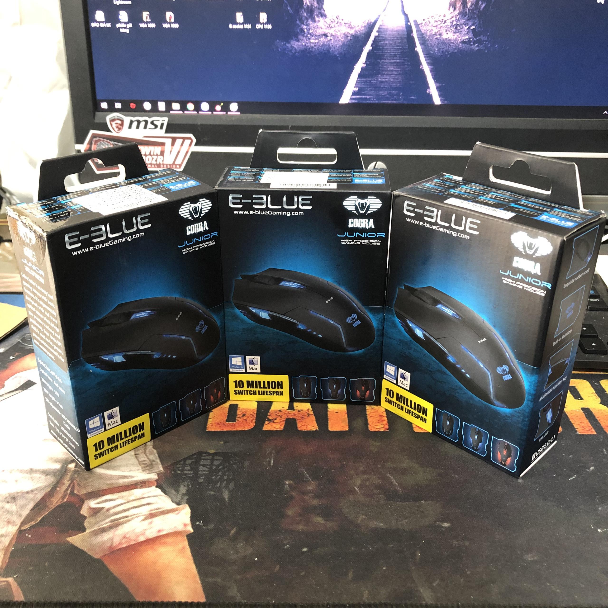 Chuột gaming E-Blue Junior II EMS151BL (Đen), chuột chơi game, chuột máy tính