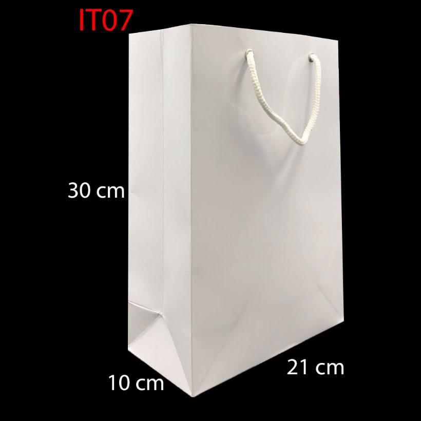 Combo 50 Túi Giấy Trắng trơn IT07 (30 x 21 x 10)
