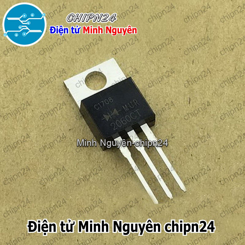 [1 con] (DIP) Diode MUR2060CT 20A 600V TO-220 (MUR2060 MUR 2060) [Diode Schottky] - HH003260
