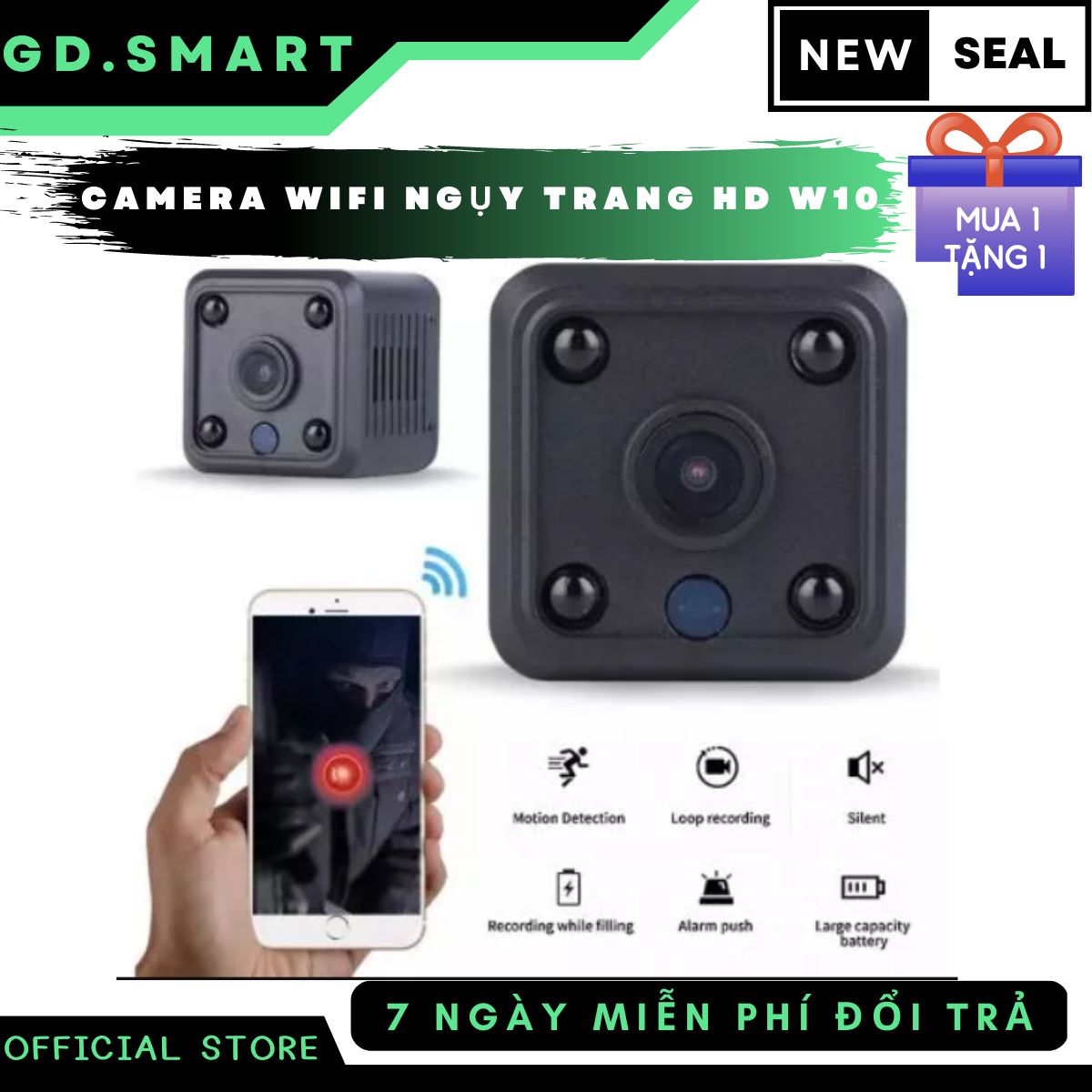 Camera Siêu nét Siêu nhỏ CAMERA QUAY XUYÊN MÀN ĐÊM CAMERA WIFI NGỤY