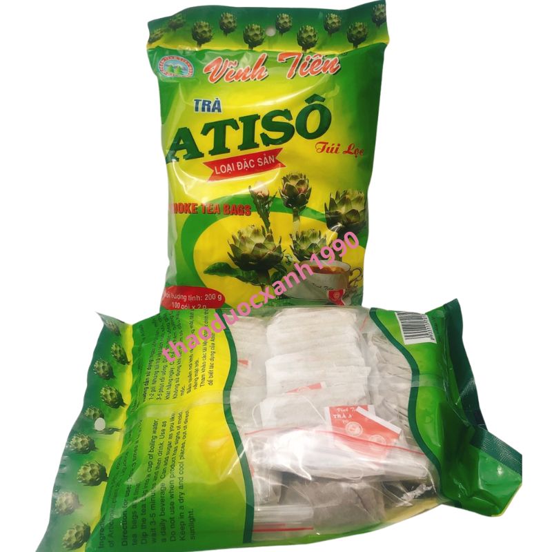 [HCM]Trà Atiso 100 Túi Lọc VĨNH TIẾN- giúp làm sạch gan; Giúp cho hệ tiêu hóa hoạt động được tốt hơn; Trà Atiso chứa nhiều chất chống ôxy hóa; Các thành phần hóa học có trong lá atiso giúp làm giảm lượng cholesterol.