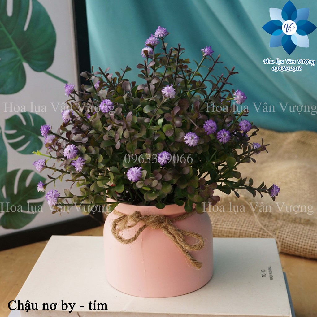 Hoa Giả Chậu Hoa Nhựa Để Bàn
