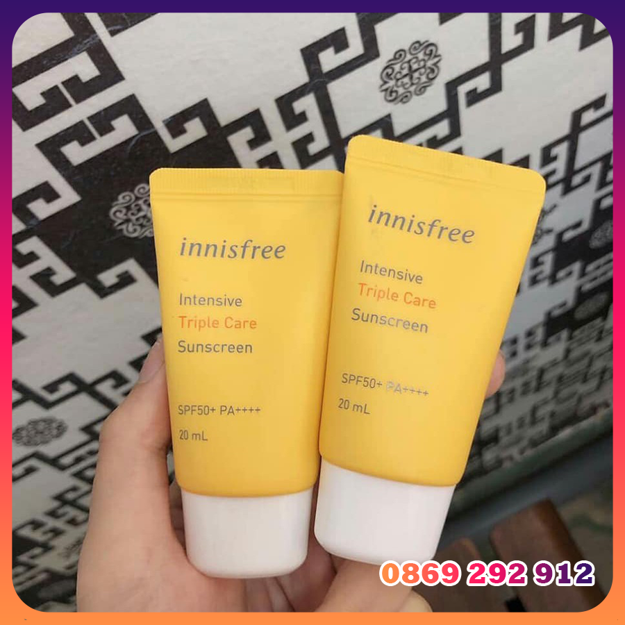 Kem chống nắng Innisfree mini vàng nắp trắng 20ml
