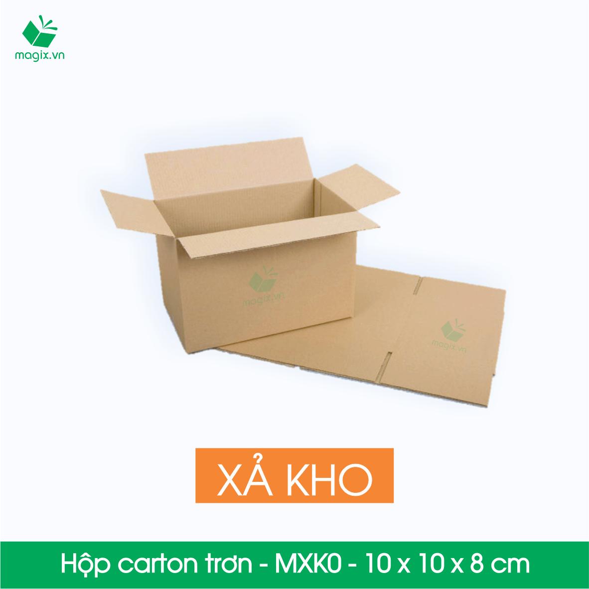 MXK0 - 10x10x8 cm - 60 thùng hộp carton trơn đóng hàng