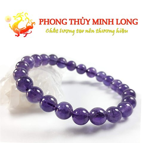 Vòng tay đá. Thach Anh Tím chất lượng 5A