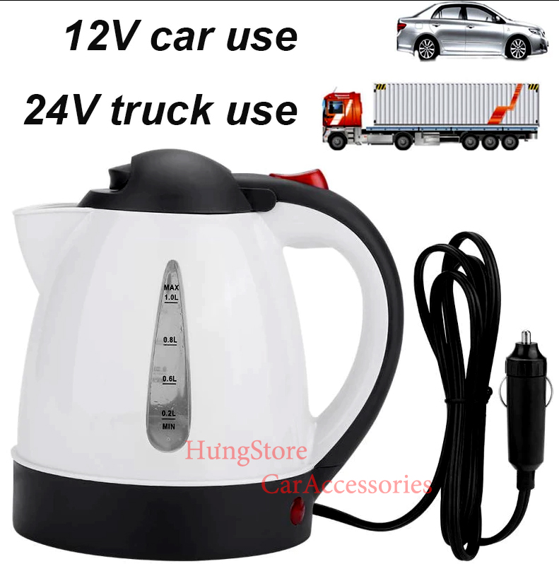Bình đun nước  12V-24V 1L,sử dụng điện bình ắc quy
