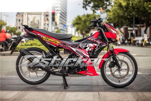 Tem King Drag Satria ( Raider ) Rời Xe Đỏ