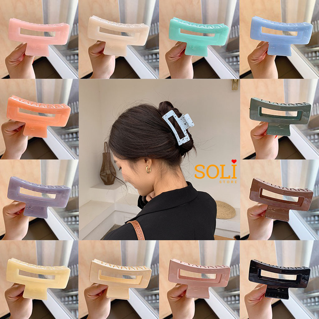 Kẹp tóc Vuông nhiều màu dễ thương KT18