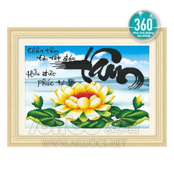 Tranh đính đá chữ tâm 77228