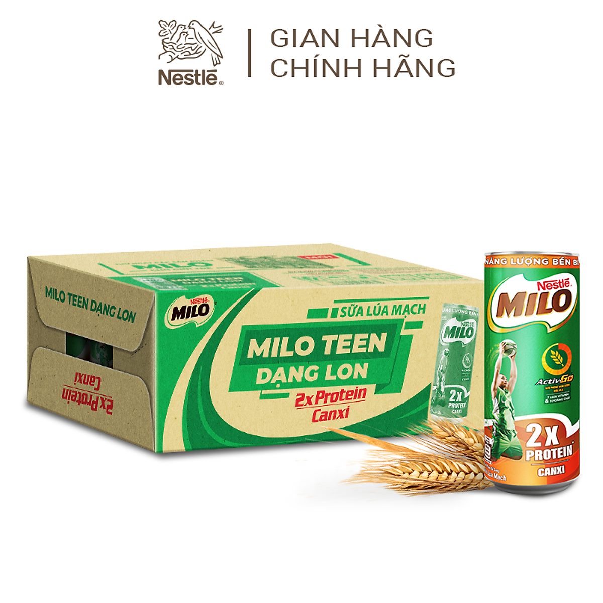 [Date T02/2023]01 Thùng 24 lon Milo teen 240ml