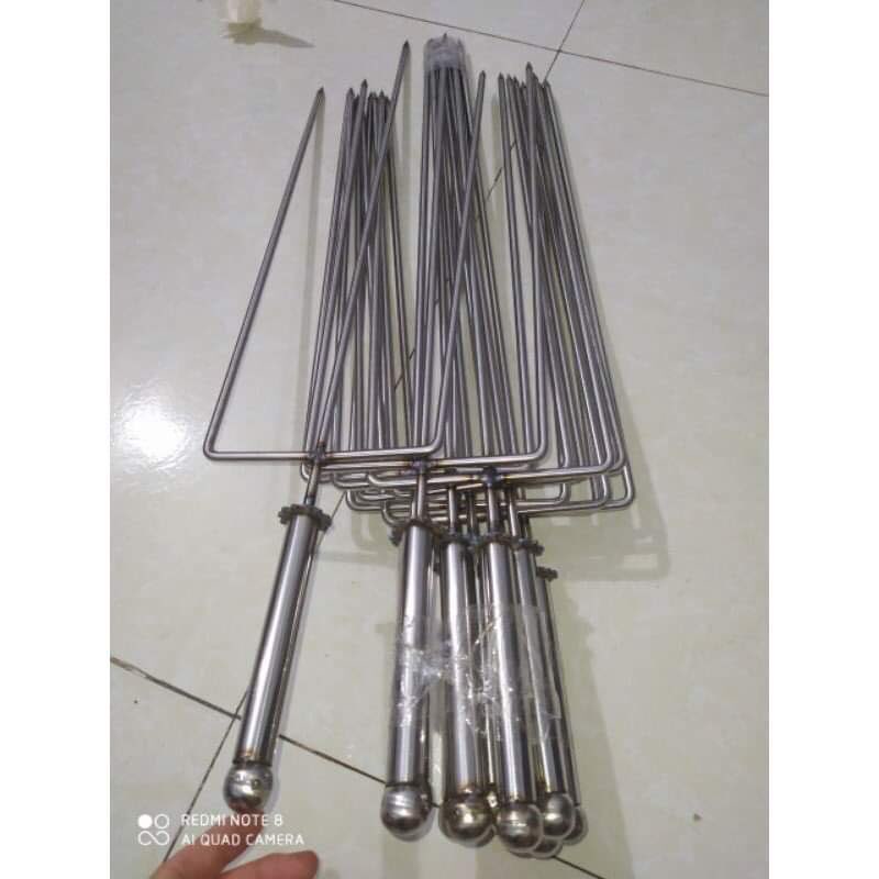 Bếp Nướng Than Hoa Tự Quay 10 xiên (tặng 10 xiên đơn+2 xiên 3)