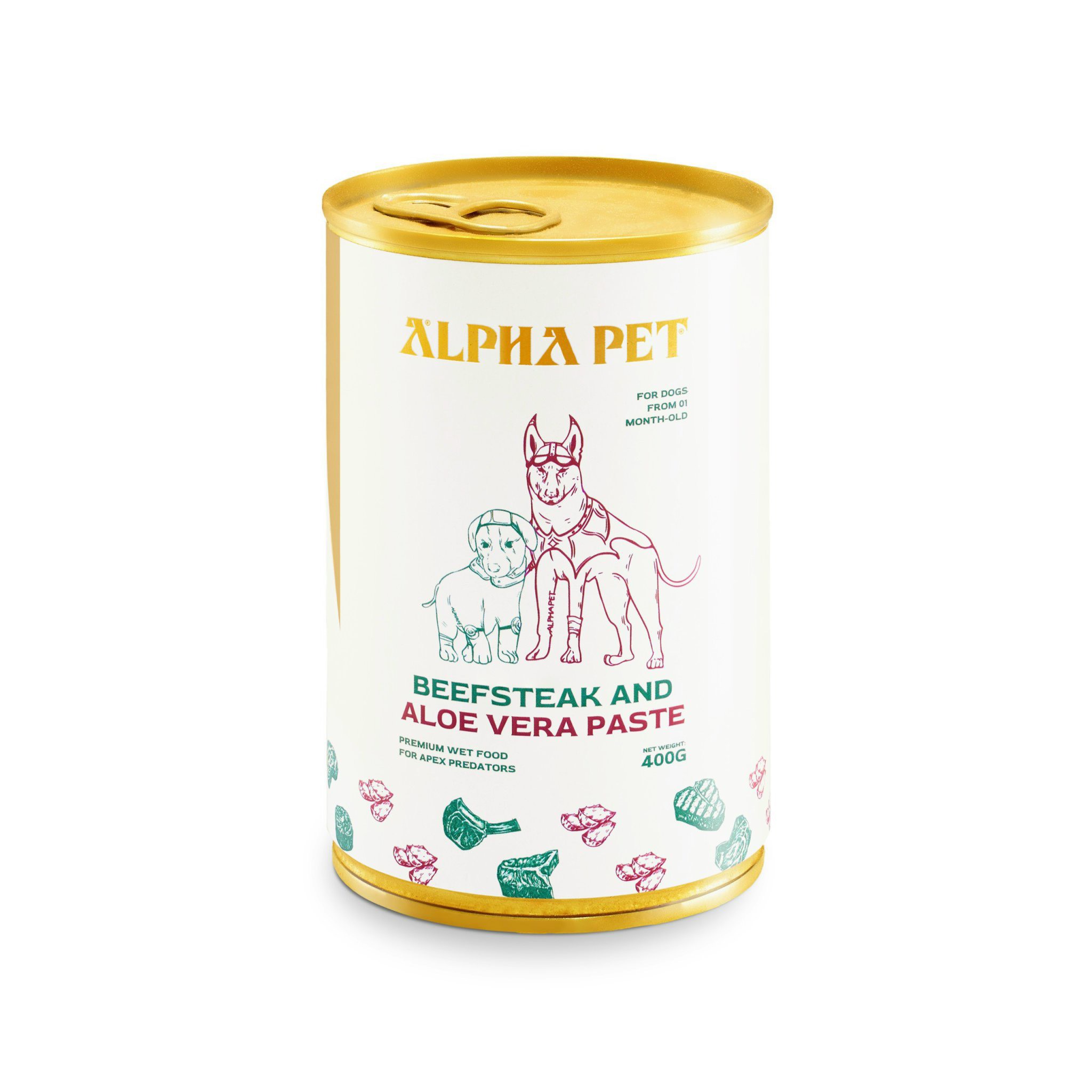 Pate ALPHA PET lon 400g 8 vị cho chó & mèo