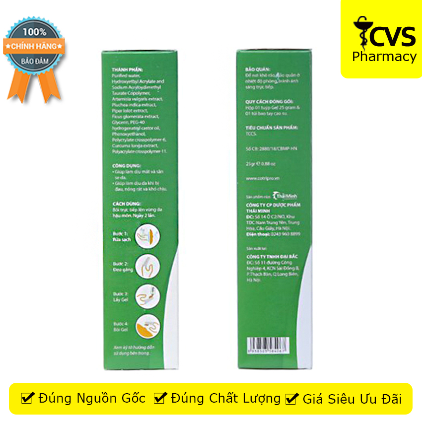 Gel Bôi Trĩ COTRIPRO - Dành Cho Người Bị Trĩ