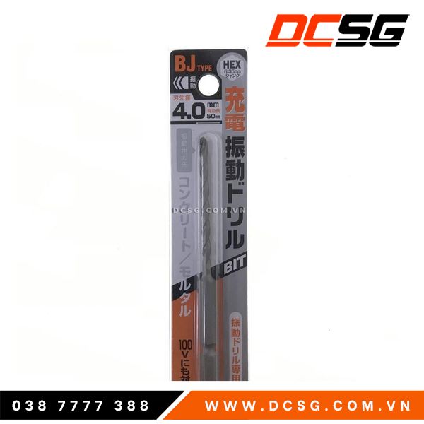 Mũi khoan bê tông Unika (Nhật) 3mm đến 6mm chân lục giác mã BJ  DCSG