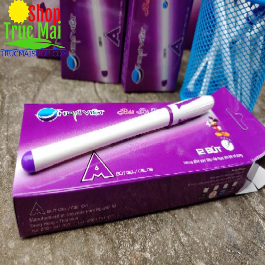 Bút học hè chữ a mực tím