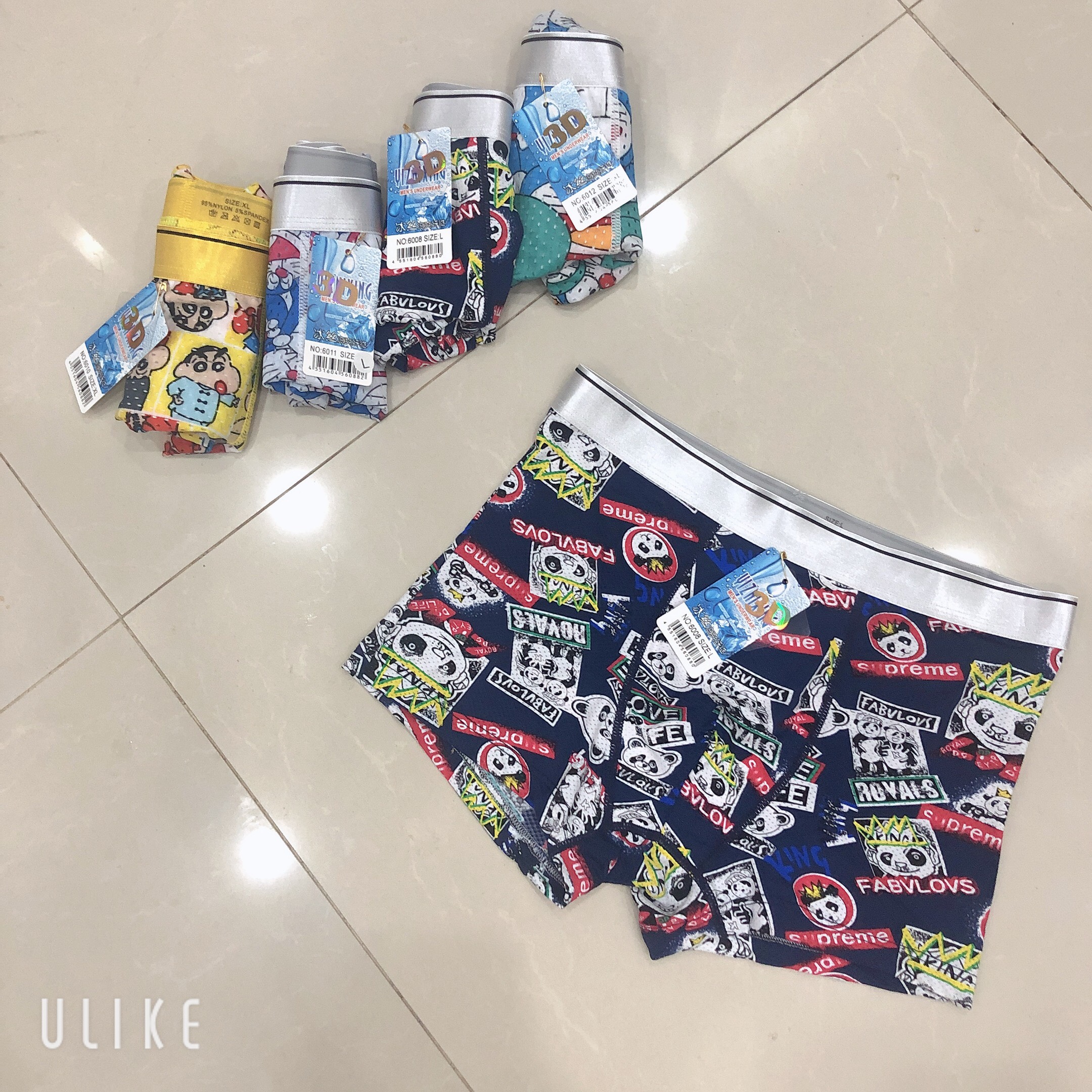 COMBO 4 Chiếc SỊP ĐÙI IN HÌNH 3D Cao Cấp (Cạp Lụa)