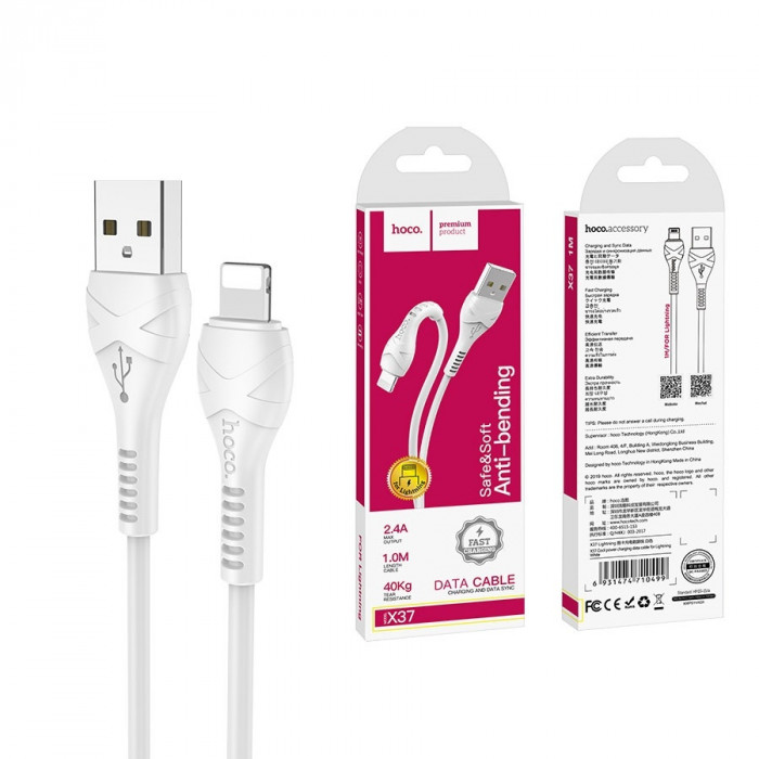 Cáp Sạc Lightning Hoco X37 dài 1m sạc nhanh