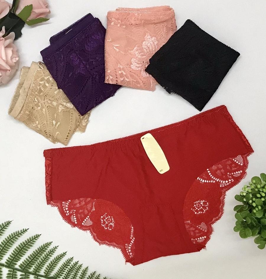 Combo 5 quần lót nữ su đúc phối ren mềm mịn