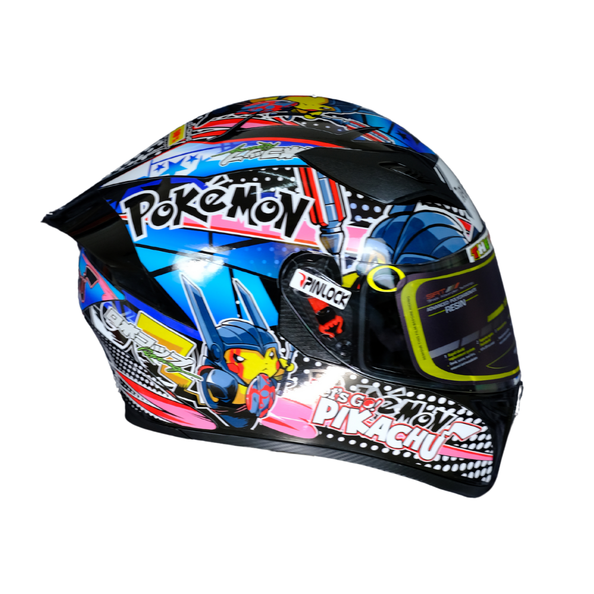 Nón Fullface ROYAL M138B 1 Kính Lên Tem PoKeMon