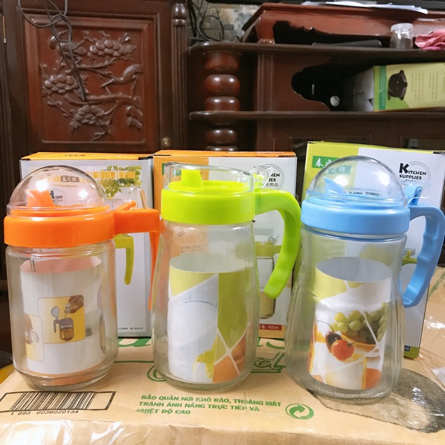 Lọ thủy tinh đựng nước mắm, dầu ăn 500ml