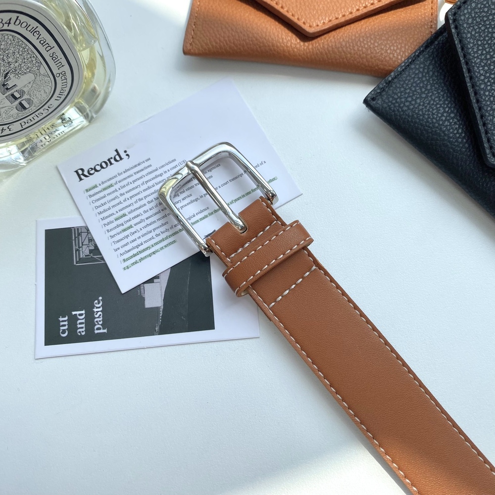 Thắt lưng mặt vuông phong cách hiện đại Modleaf Modern square belt Hàn Quốc