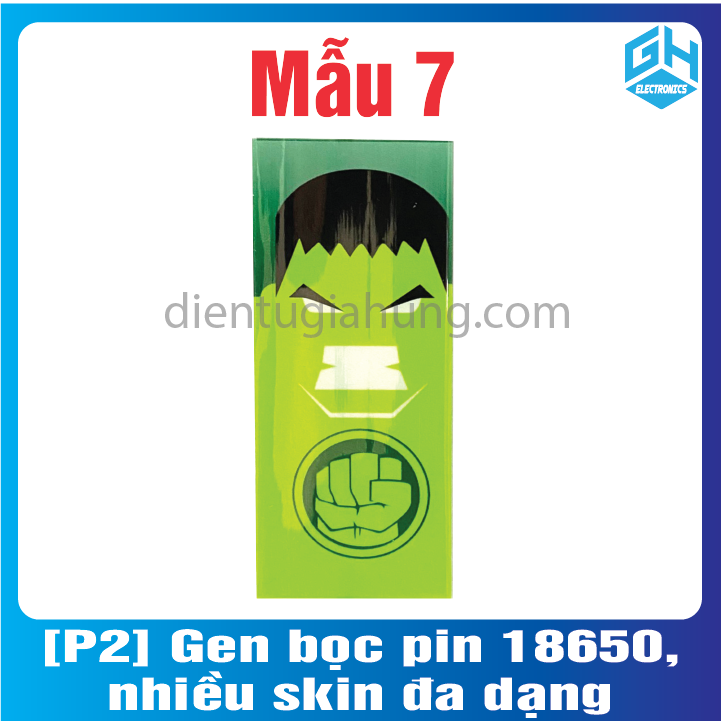 [COMBO 4 CÁI ] Gen bọc pin 18650, nhiều skin đa dạng