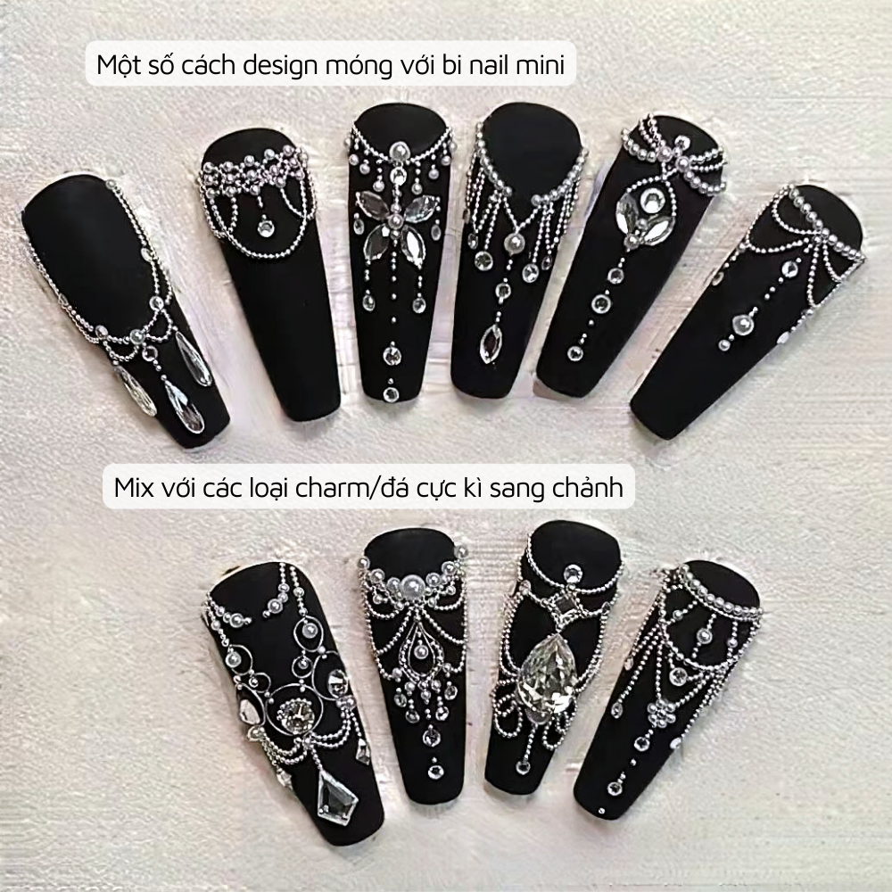 Khay bi nail mini 6 ô mix size