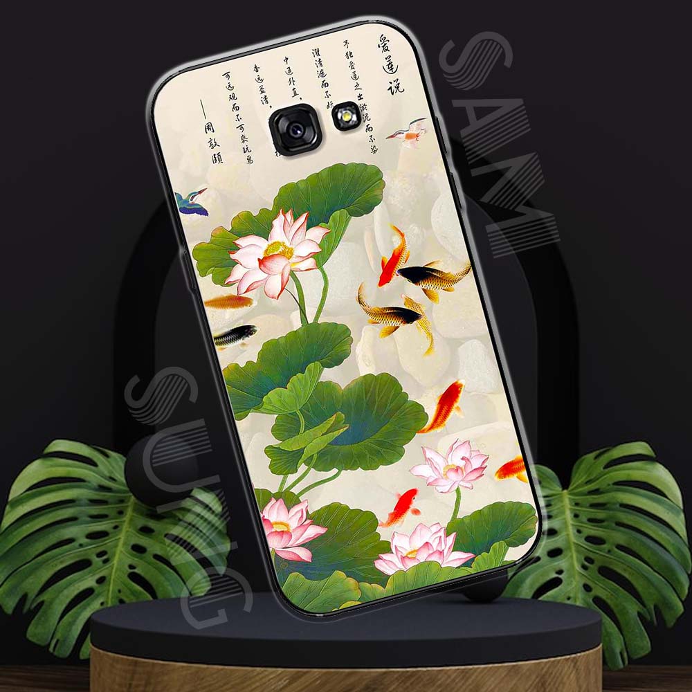 Ốp lưng Samsung A7 (2017) mẫu BST Hoa lá cành TPU