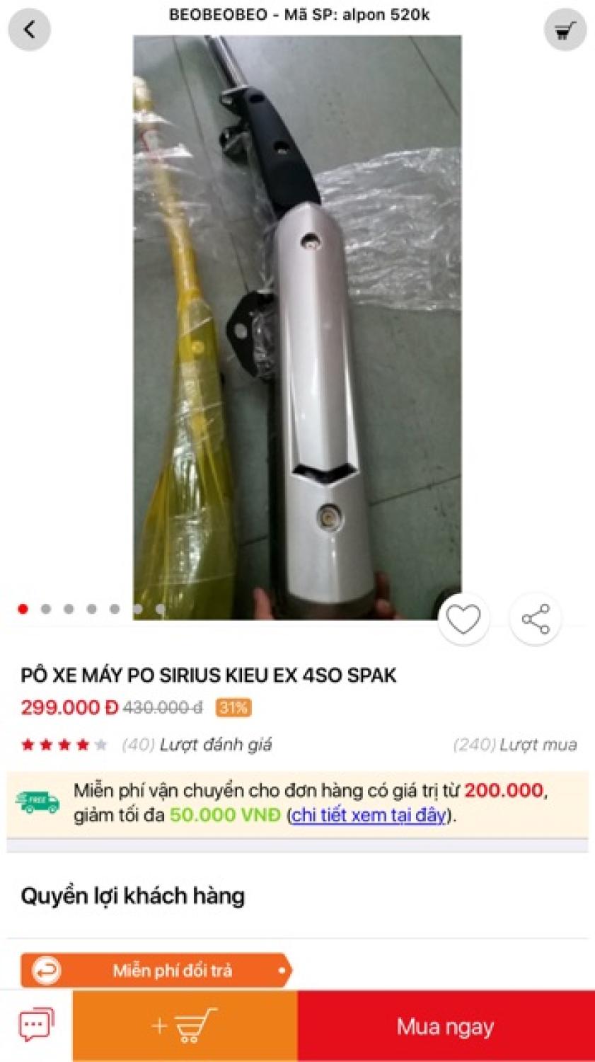 pô xe máy po sirius kieu ex 4so spak