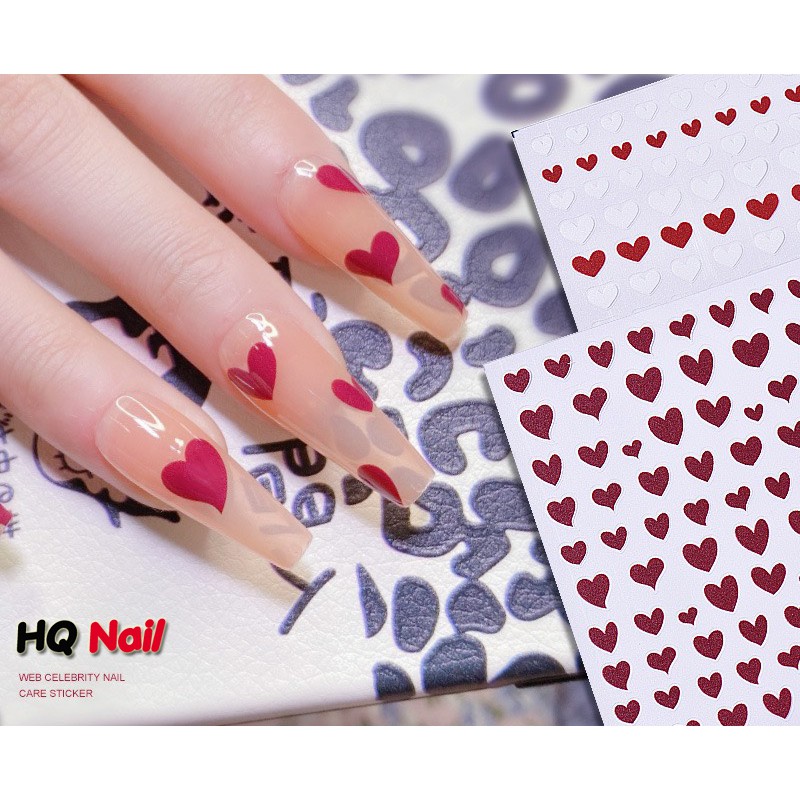 Stick dán móng hình trái tim cực xinh