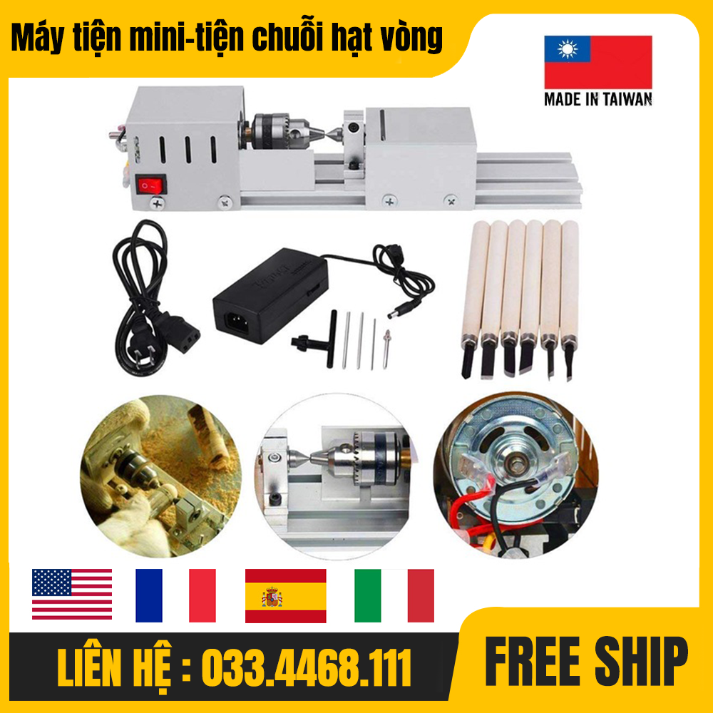 Máy tiện gỗ mini đa năng-bản mới nhất