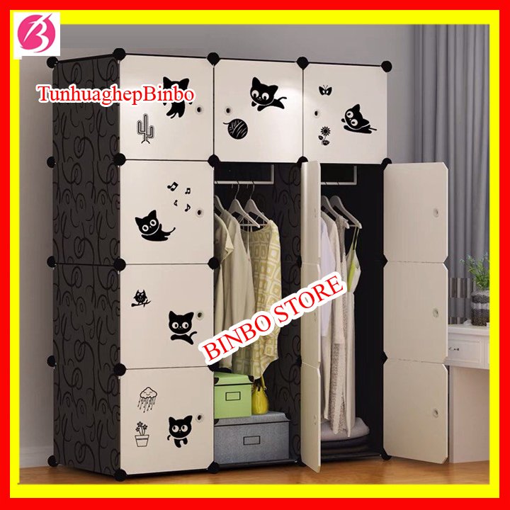 [Nhiều mẫu] Tủ 12 ô đựng quần áo kích thước 1m5x110x47cm, nhiều mẫu lựa chọn, dễ dàng tháo lắp, tiện lợi