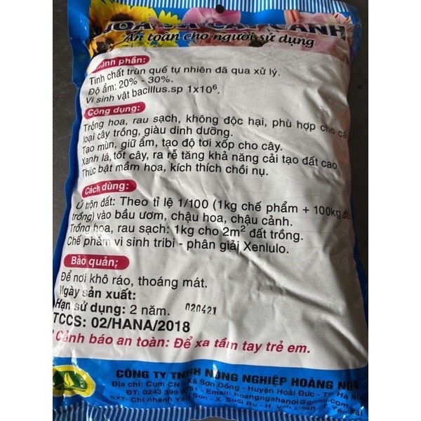 Phân trùn Quế chuyên dùng cho hoa & cây kiểng (túi 2kg)