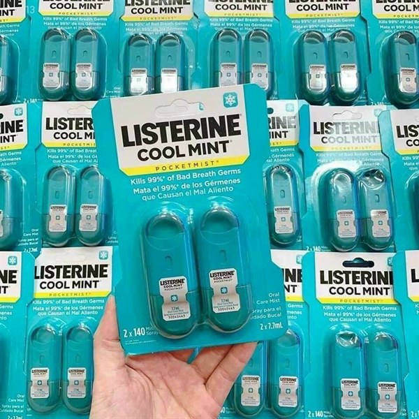 Xịt thơm miệng Listerine mẫu mới