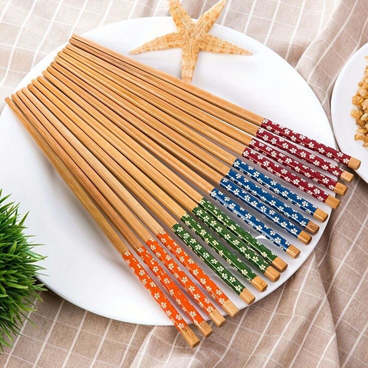 Đũa tre, gỗ nhật bản vỉ 5 đôi kokusai 20-25cm
