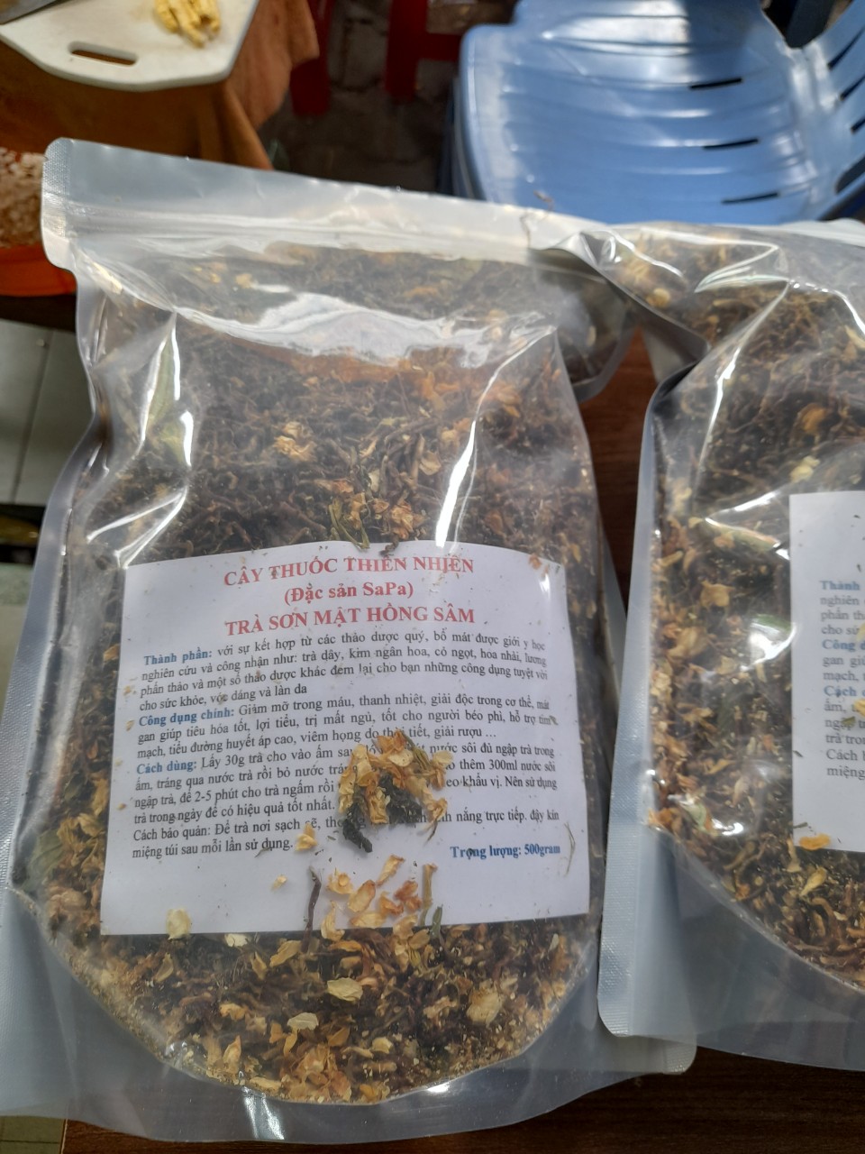 500gr TRÀ SƠN MẬT HỒNG SÂM GIÚP NGỦ NGON