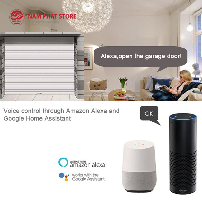 Công tắc cửa cuốn thông minh Wifi TUYA SMART