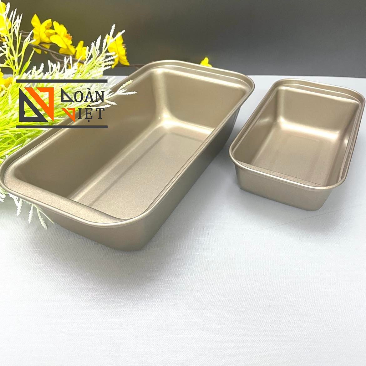 Khuôn Bánh Mì HOA CÚC CHỮ NHẬT THÉP CARBON Chống dính - Đúc nguyên Khối - Có Size lớn. Dụng Cụ Làm Bánh bông lan, bánh mì, bông lan, rau câu, chứa đựng thực phẩm
