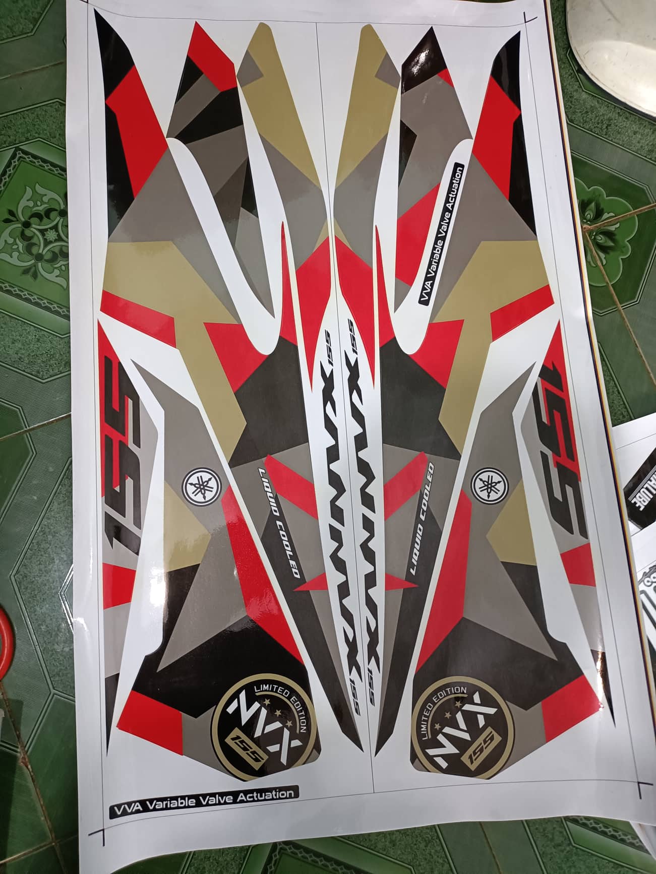 Tem rời NVX camo,decal 3 lớp