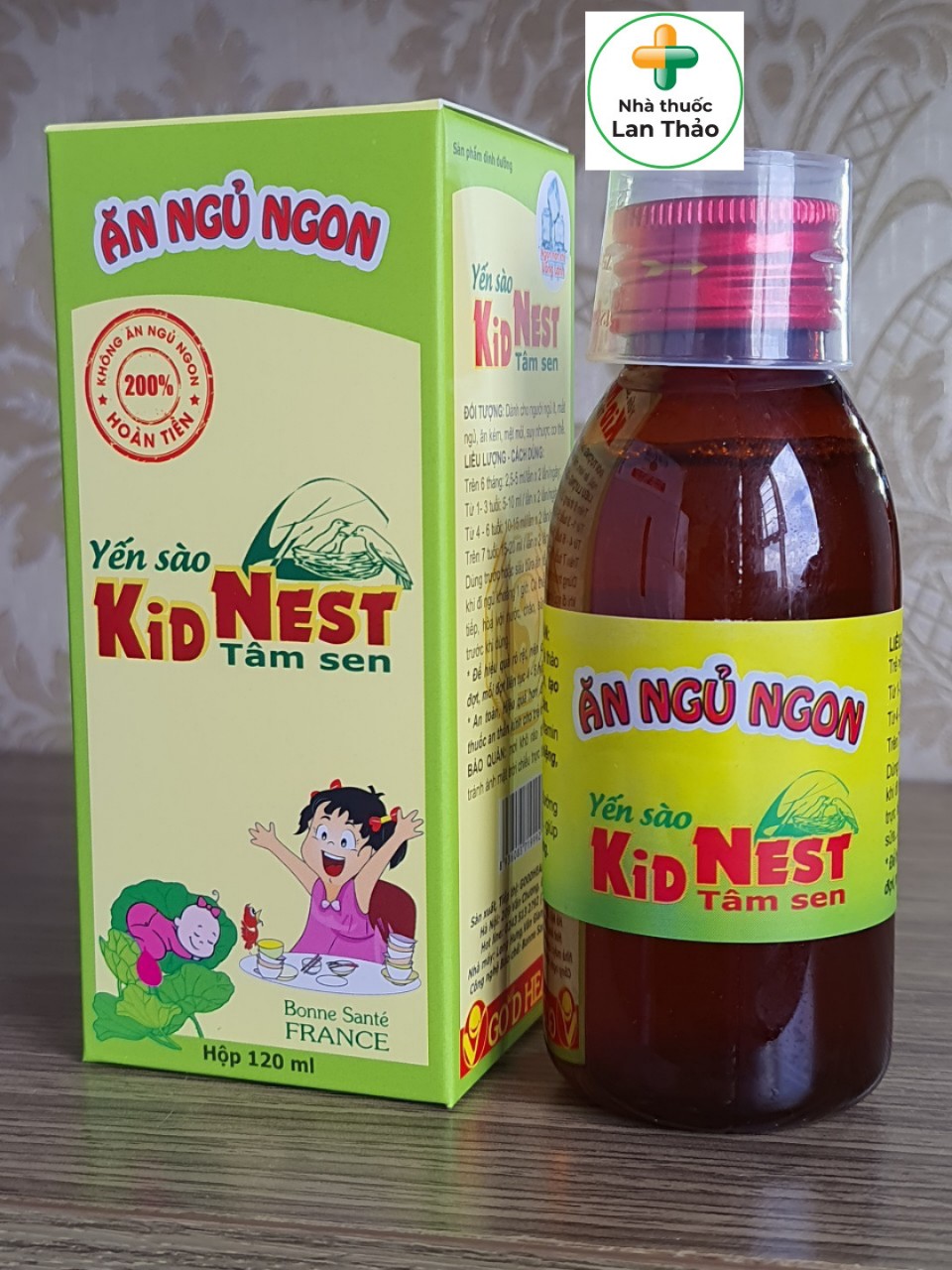SIRO YẾN SÀO KID NEST TÂM SEN 120ML GIÚP BÉ ĂN NGON NGỦ TỐT HIỆU QUẢ