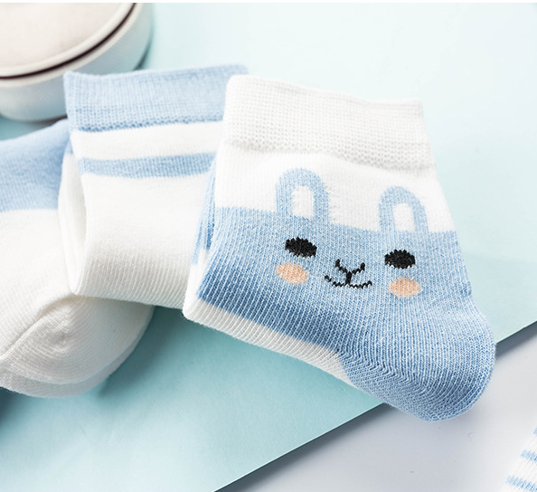 Set 5 đôi tất hình thỏ cho bé 0 - 4 tuổi